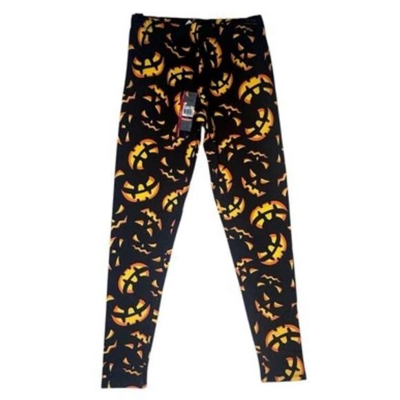 Halloween NOBO No Boundaries Pumpkin Jack O’ Lantern Ankle Leggings Small 3-5 - Picture 1 of 8